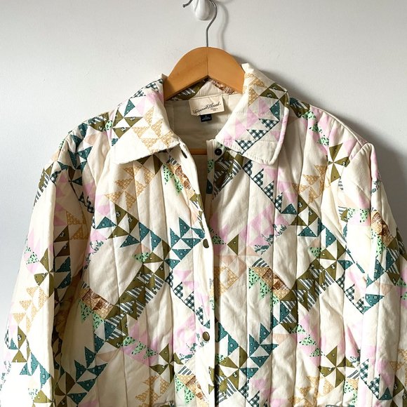 Universal Thread Quilted Patchwork Button Up Jacket Coat Sz S - Picture 5 of 12
